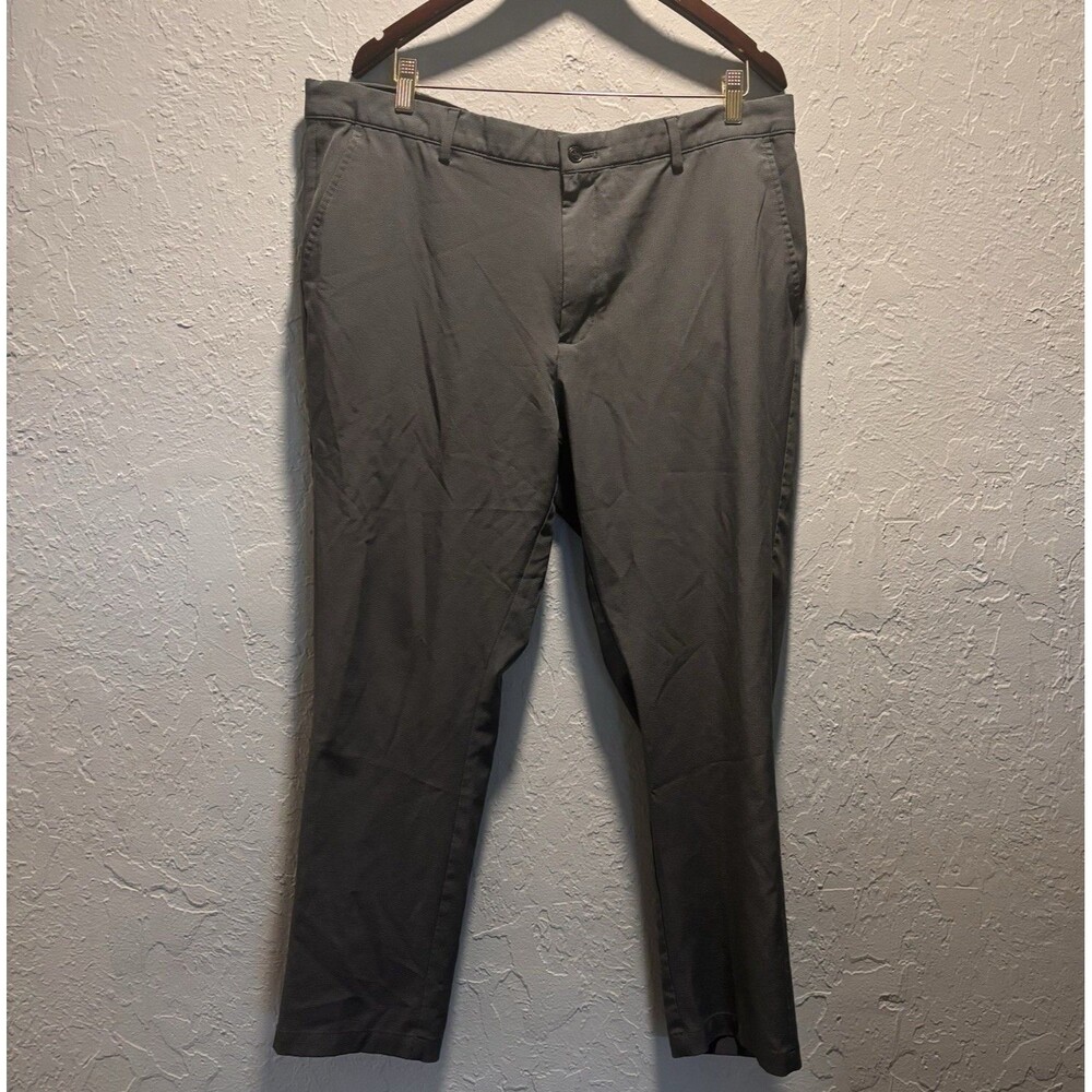 Greg Norman Shark Men's Gray Classic Fit Flat Front Straight Dress Pants 38x29